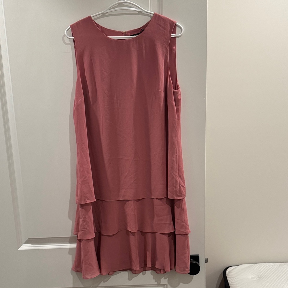 Ralph Lauren Tiered Pink Mini Dress NWT Sz 12 Spring Brunch - Picture 3 of 6